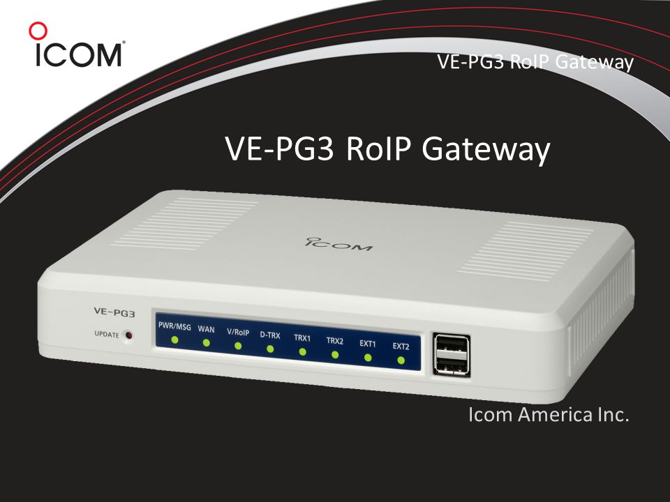 Icom VE-PG3 RoIP Gateway Vista Icom VE-PG3 RoIP Gateway Driver Download